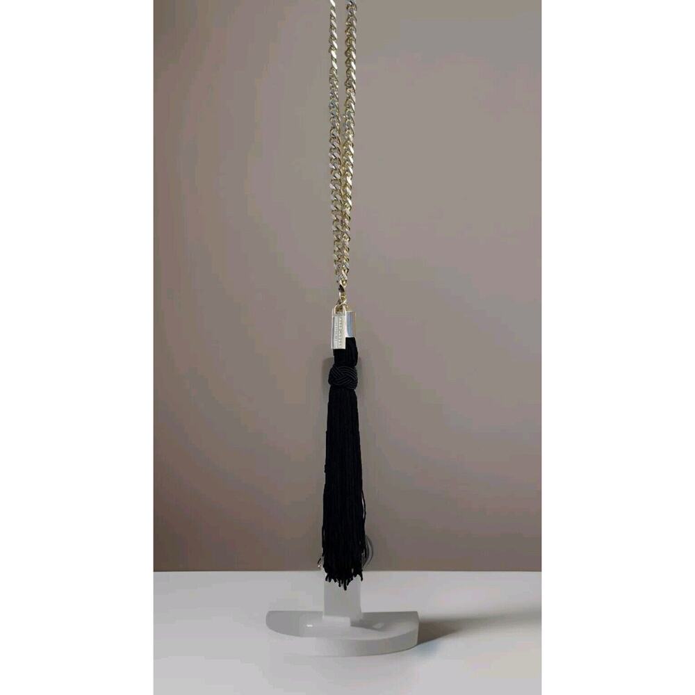 Marc Jacobs Decadence Gold Tone And Black Tassel Necklace